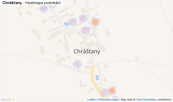 Mapa Chrášťany - Firmy v části obce.