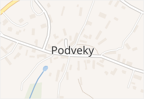 Podveky v obci Podveky - mapa části obce