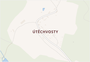 Útěchvosty v obci Podveky - mapa části obce