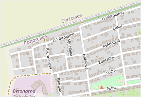 Mjr. Hájka v obci Pohořelice - mapa ulice