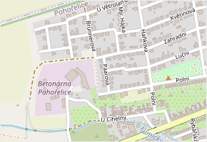 Paarova v obci Pohořelice - mapa ulice