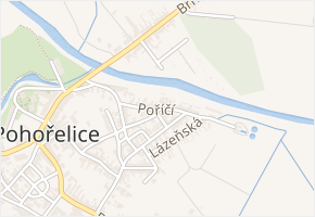 Poříčí v obci Pohořelice - mapa ulice
