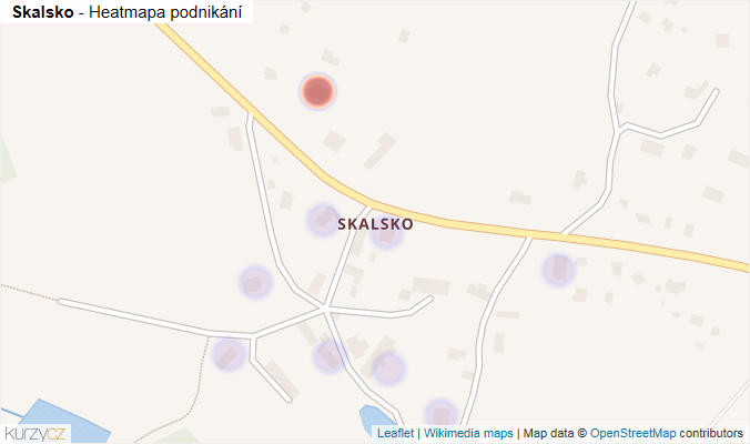 Mapa Skalsko - Firmy v části obce.