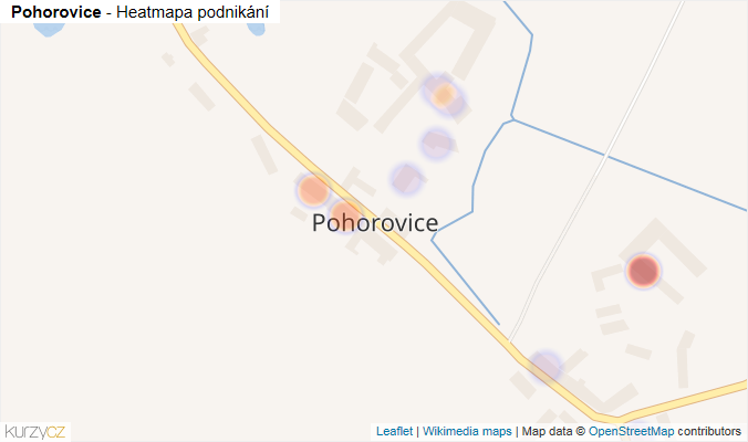 Mapa Pohorovice - Firmy v části obce.