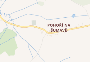 Pohoří na Šumavě v obci Pohorská Ves - mapa části obce