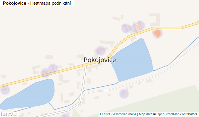 Mapa Pokojovice - Firmy v části obce.