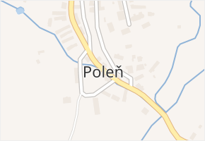 Poleň v obci Poleň - mapa části obce