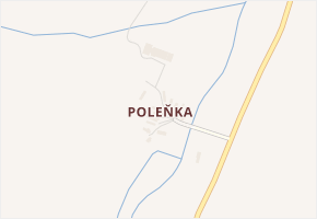 Poleňka v obci Poleň - mapa části obce