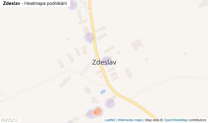 Mapa Zdeslav - Firmy v části obce.