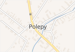 Polepy v obci Polepy - mapa části obce