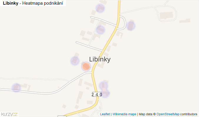 Mapa Libínky - Firmy v části obce.