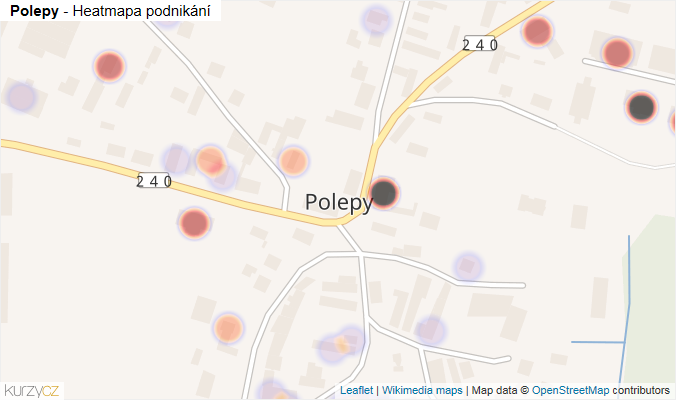 Mapa Polepy - Firmy v části obce.