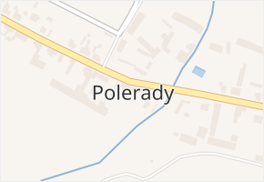 Polerady v obci Polerady - mapa části obce
