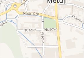 Husova v obci Police nad Metují - mapa ulice