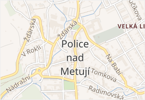 Kostelní v obci Police nad Metují - mapa ulice