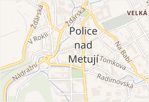 Masarykovo náměstí v obci Police nad Metují - mapa ulice