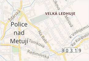 Na Bělidle v obci Police nad Metují - mapa ulice