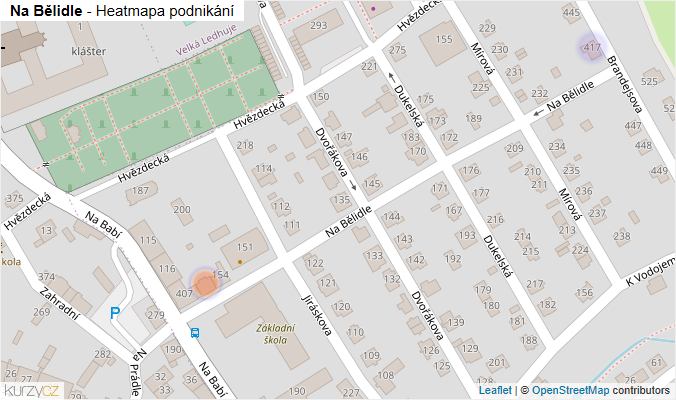 Mapa Na Bělidle - Firmy v ulici.