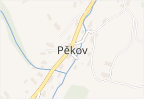 Pěkov v obci Police nad Metují - mapa části obce