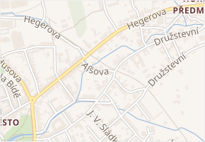 Alšova v obci Polička - mapa ulice