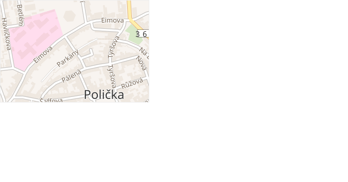 Fortna v obci Polička - mapa ulice