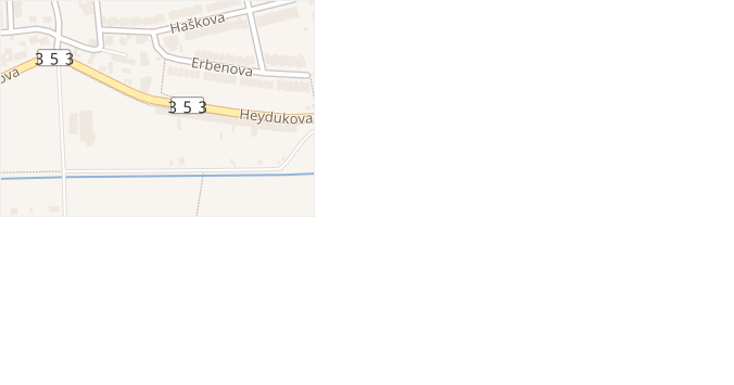 Heydukova v obci Polička - mapa ulice
