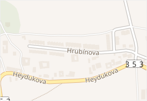 Hrubínova v obci Polička - mapa ulice