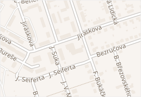 Jiráskova v obci Polička - mapa ulice