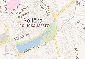 Komenského v obci Polička - mapa ulice