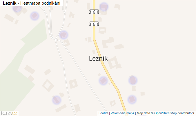 Mapa Lezník - Firmy v části obce.