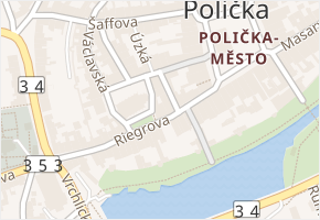 Masarykova v obci Polička - mapa ulice