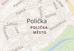 Polička-Město v obci Polička - mapa části obce