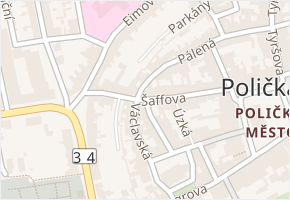 Šaffova v obci Polička - mapa ulice