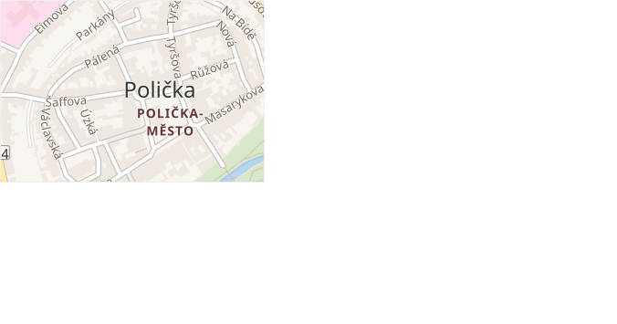Tylova v obci Polička - mapa ulice
