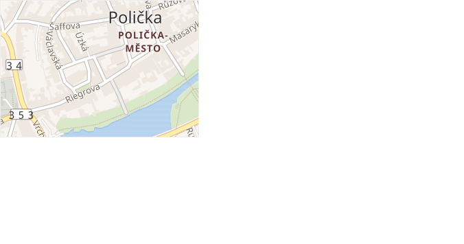 U Masných krámů v obci Polička - mapa ulice