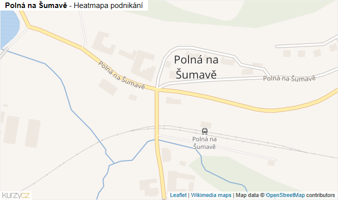 Mapa Polná na Šumavě - Firmy v části obce.