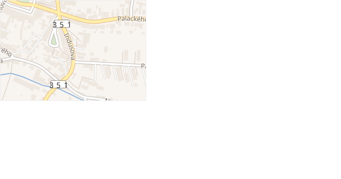 Indusova v obci Polná - mapa ulice