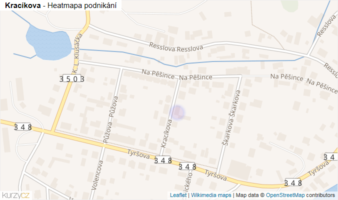 Mapa Kracíkova - Firmy v ulici.