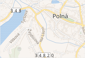 Na Lázni v obci Polná - mapa ulice