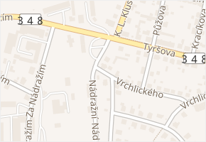 Nádražní v obci Polná - mapa ulice