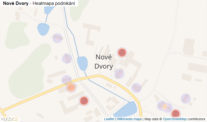 Mapa Nové Dvory - Firmy v části obce.