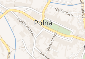 Polná v obci Polná - mapa části obce