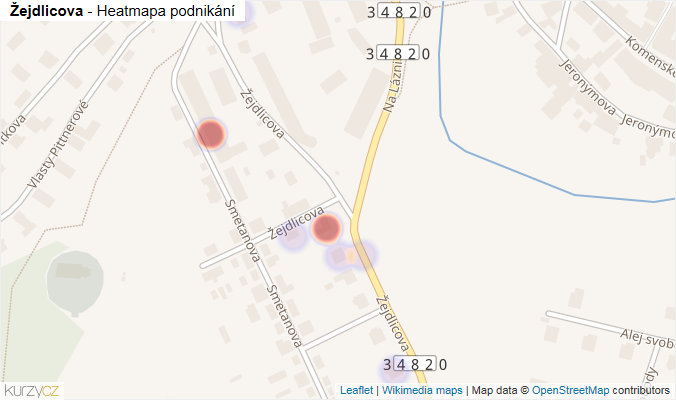 Mapa Žejdlicova - Firmy v ulici.