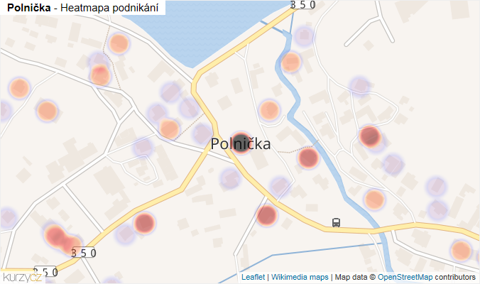 Mapa Polnička - Firmy v části obce.