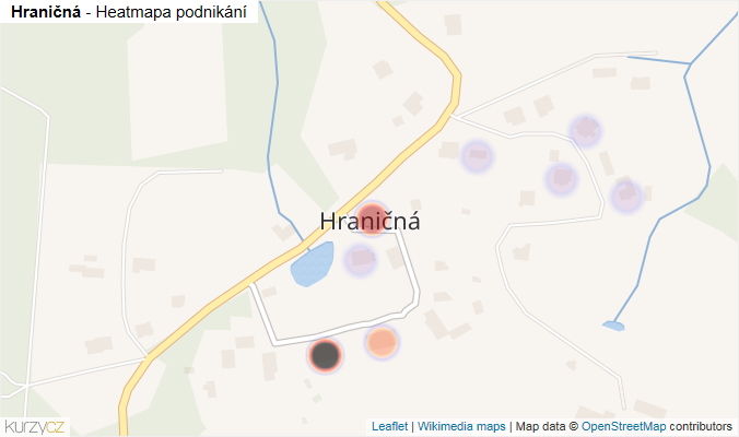 Mapa Hraničná - Firmy v části obce.