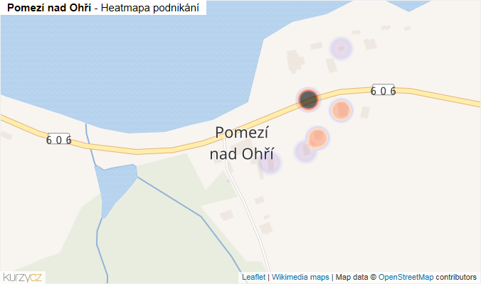 Mapa Pomezí nad Ohří - Firmy v části obce.