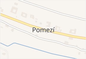 Pomezí v obci Pomezí - mapa části obce