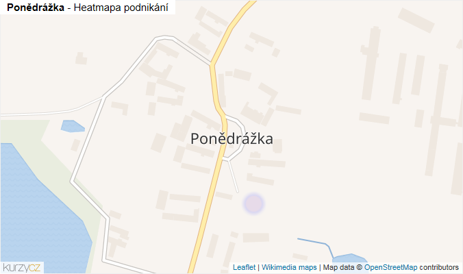Mapa Ponědrážka - Firmy v části obce.