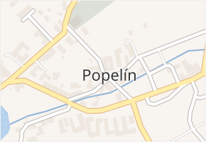 Popelín v obci Popelín - mapa části obce