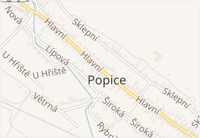 Sonberk v obci Popice - mapa ulice